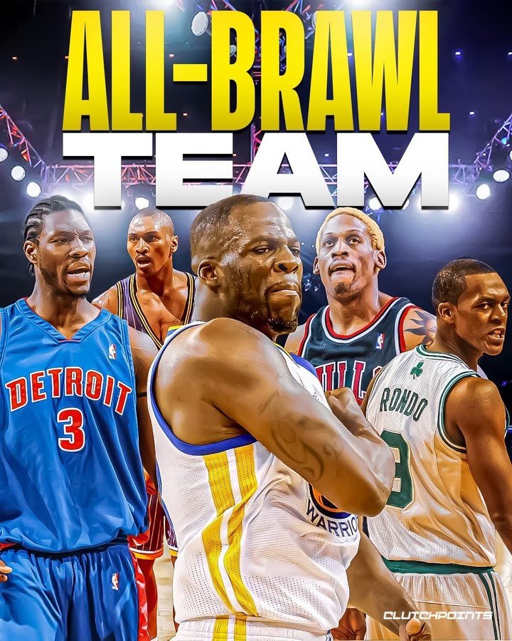 美媒晒NBA最强斗殴阵容 追梦&大本&阿泰&罗德曼&隆多在列